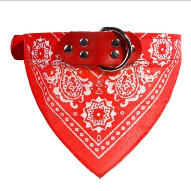 SUPREPET Cute Adjustable Small Dog Collars Puppy Pet Slobber Towel Outdoor Cat Collar Print Scarf  Design Dog Collar Neckerchief