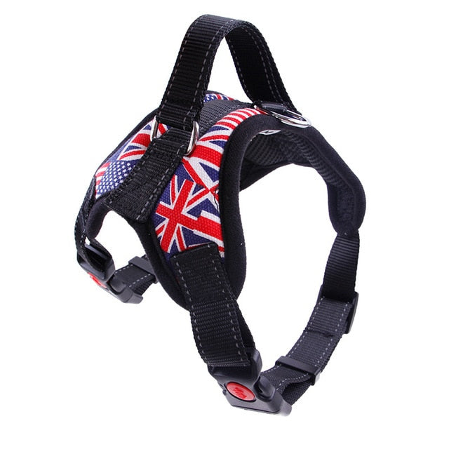 Nylon heavy duty dog pet sling collar adjustable thickening large and medium small dog vest vest husky dog chest back stickers