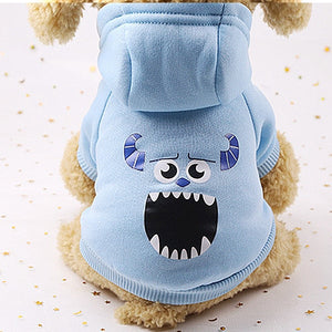 dog winter clothes Cartoon Print Pet Dog Clothes Jacket for Small Dogs Chihuahua French Bulldog Teddy Costume Pets Clothing