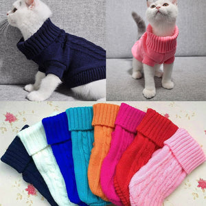 Christmas Pet Cat Clothes For Small Cats Sphynx Winter Warm Knitted Cat Sweater Costumes Kitten Coat Jacket Pet Cat Dog Clothing