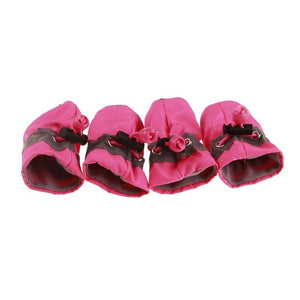 4pcs Antiskid Puppy Shoes Soft-soled Pet Dog Shoes Waterproof Small Dog Prewalkers Soft Pet Products Supplies Pet Paw Care New