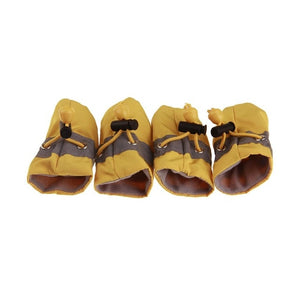 4pcs Antiskid Puppy Shoes Soft-soled Pet Dog Shoes Waterproof Small Dog Prewalkers Soft Pet Products Supplies Pet Paw Care New