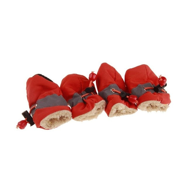 4pcs Antiskid Puppy Shoes Soft-soled Pet Dog Shoes Waterproof Small Dog Prewalkers Soft Pet Products Supplies Pet Paw Care New