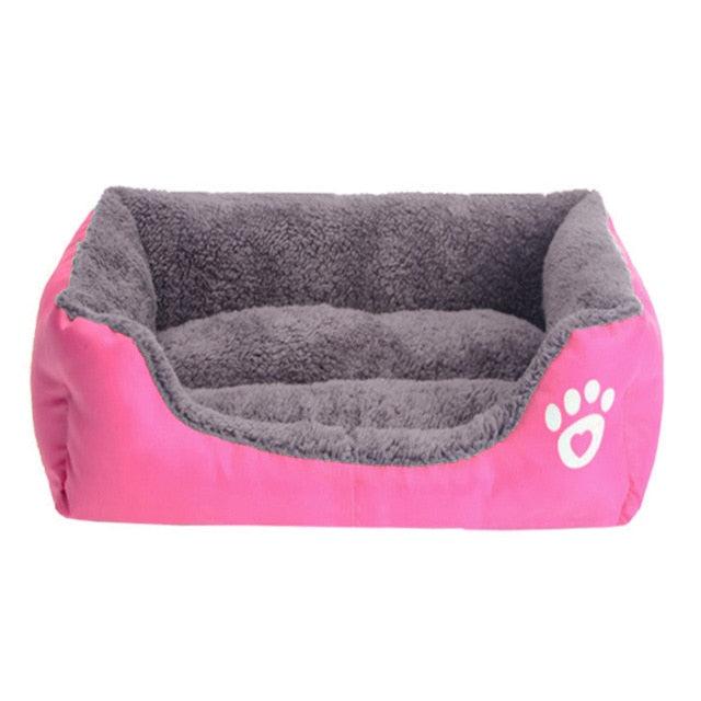 11 candy Colors Pet Sofa Dog Beds Waterproof Bottom Soft Cotton Velveteen Warm Cat Bed House S-3XL