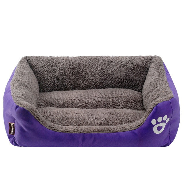 11 candy Colors Pet Sofa Dog Beds Waterproof Bottom Soft Cotton Velveteen Warm Cat Bed House S-3XL