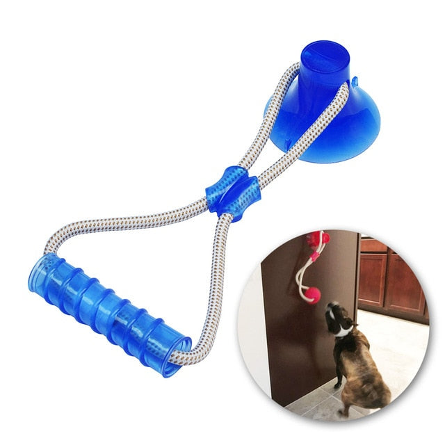 Multifunction Pet Molar Bite Dog Toys Rubber Chew Ball Cleaning Teeth Safe Elasticity TPR Soft Puppy Suction Cup Biting Toy