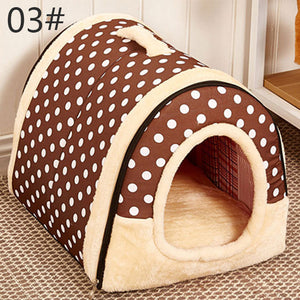 Removable Washable Pet Dog House Cat House Mat Cat Litter Cute Cat House Small Medium Sized Pet Dog Gave Dog Bed Lazy Animal Bed