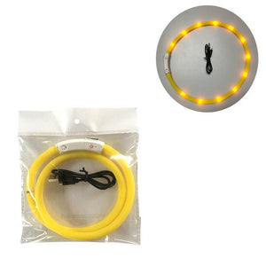 Pet Waterproof USB Rechargeable LED Dog Collar Night Safety Flashing Pet Supplies Dog Accessories For Small Dog LED Collar Leash