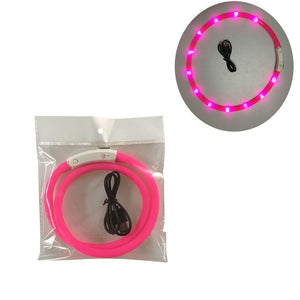 Pet Waterproof USB Rechargeable LED Dog Collar Night Safety Flashing Pet Supplies Dog Accessories For Small Dog LED Collar Leash