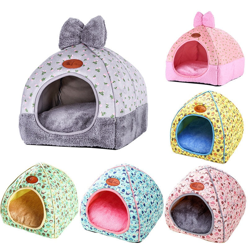 OLN 1PC Pet Dog Bed & Sofa Warming Dog House Soft Dog Nest Winter Kennel For Puppy Cat Plus Size Small Medium Dogs Pet